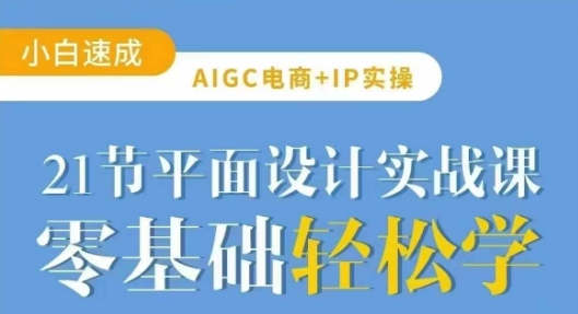 AIGC电商必备实操21节平面设计实战课，教你玩转AI-爱我搜(25so)资源网