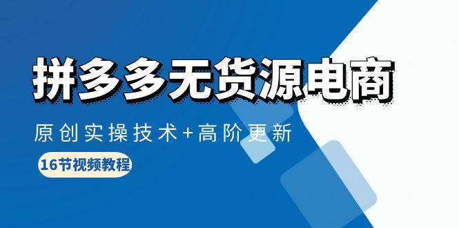 (10015期)拼多多无货源电商，原创实操技术+高阶更新(16节视频教程)-爱我搜(25so)资源网