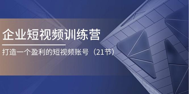 企业短视频训练营：打造一个盈利的短视频账号(21节-爱我搜(25so)资源网