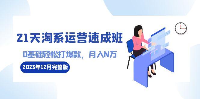 21天淘系运营-速成班2023年12月完整版：0基础轻松打爆款，月入N万-110节课-爱我搜(25so)资源网