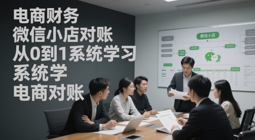 电商财务微信小店对账，从0到1系统学习电商对账-爱我搜(25so)资源网