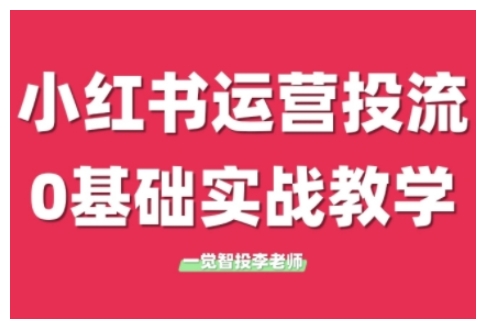小红书运营投流，小红书广告投放从0到1的实战课，学完即可开始投放(更新)-爱我搜(25so)资源网