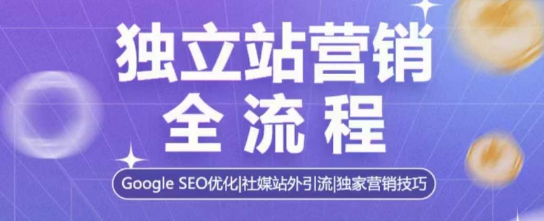 独立站营销全流程，Google SEO优化，社媒站外引流，独家营销技巧-爱我搜(25so)资源网