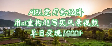 AI视觉疗愈经济：用ai重构超写实风景视频，单日变现多张-爱我搜(25so)资源网
