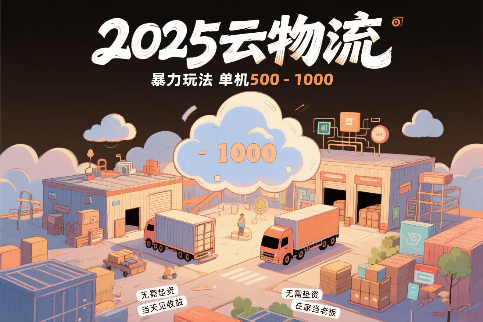 云物流赚差价，项目纯利润500~1000，无需垫资，当天到账。不需要有车，…-爱我搜(25so)资源网