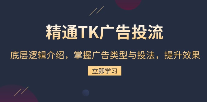 精通TK广告投流：底层逻辑介绍，掌握广告类型与投法，提升效果-爱我搜(25so)资源网