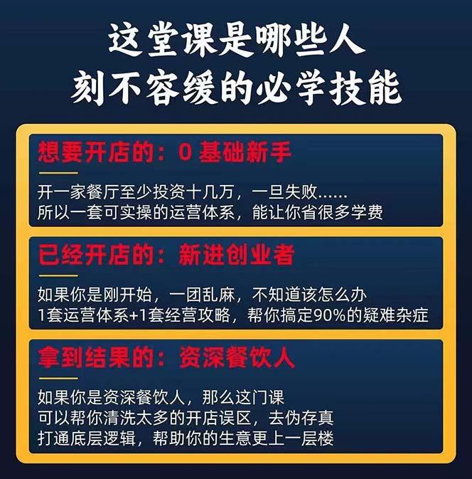 图片[2]-餐饮店盈利实操方法：教你怎样开一家持续能赚钱的餐厅(25节-爱我搜(25so)资源网