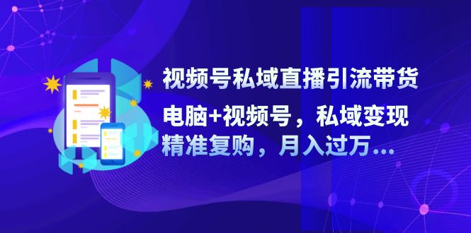 视频号私域直播引流带货：电脑+视频号，私域变现，精准复购，月入过万…-爱我搜(25so)资源网