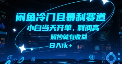 闲鱼冷门且暴利赛道，小白当天开单，利润高，照抄就有收益，日入1k+【揭秘】-爱我搜(25so)资源网