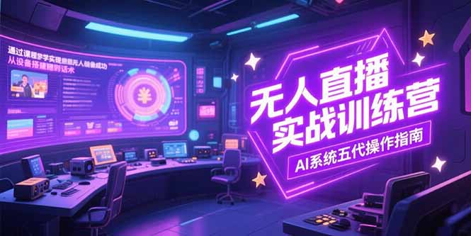 无人直播实操训练营，从设备搭建到话术，AI系统五代操作指南(7月更新-爱我搜(25so)资源网