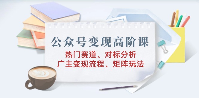 公众号变现高阶课：热门赛道、对标分析、广告主变现流程、矩阵玩法-爱我搜(25so)资源网