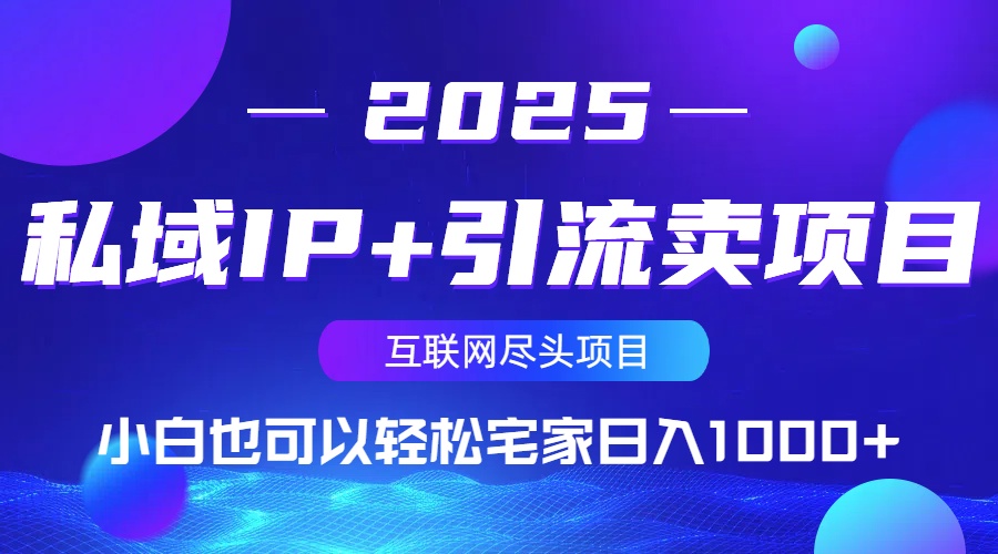 私域IP+引流卖项目，小白也可以做到轻松宅家日入1000+-爱我搜(25so)资源网