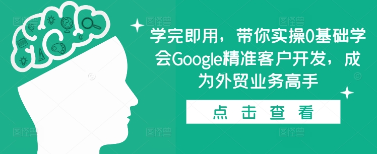 学完即用，带你实操0基础学会Google精准客户开发，成为外贸业务高手-爱我搜(25so)资源网