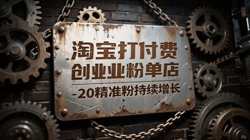 淘宝打付费创业粉单店每天稳定10-20精准粉持续增长【揭秘】-爱我搜(25so)资源网