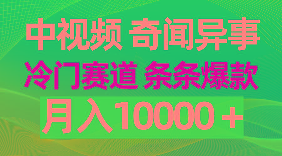 (9627期)中视频奇闻异事，冷门赛道条条爆款，月入10000＋-爱我搜(25so)资源网