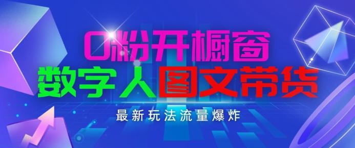 抖音最新项目，0粉开橱窗，数字人图文带货，流量爆炸，简单操作，日入1K+【揭秘】-爱我搜(25so)资源网