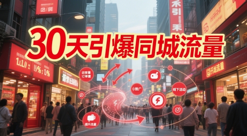 30天引爆同城流量：团购篇 认知篇 流量篇 来客篇 达人篇 老板人设IP篇 投流篇-爱我搜(25so)资源网