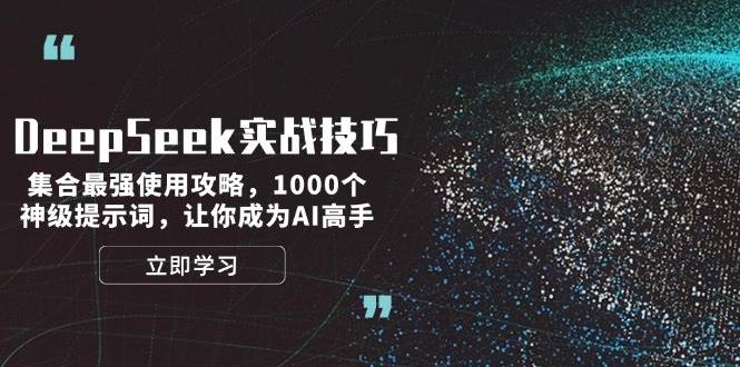 DeepSeek实战技巧：集合最强使用攻略，1000个神级提示词，让你成为AI高手-爱我搜(25so)资源网