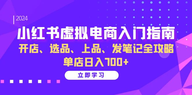 小红书虚拟电商入门指南：开店、选品、上品、发笔记全攻略 单店日入700+(更新)-爱我搜(25so)资源网