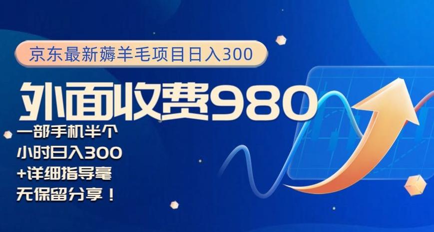 京东最新薅羊毛项目小白怎么做到日入300+一部手机半小时搞定-爱我搜(25so)资源网