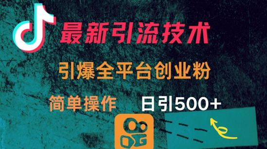 最新引流方法，引爆全平台的一个创业粉，简单操作日引300+-爱我搜(25so)资源网
