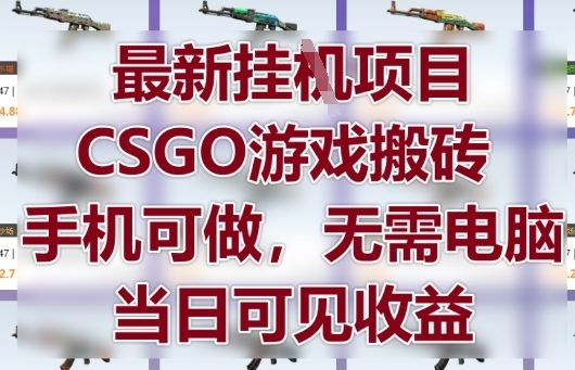 最新挂G项目，CSGO游戏搬砖，手机可做，无需电脑，当日见收益【揭秘】-爱我搜(25so)资源网