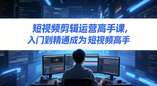 短视频剪辑运营高手课，入门到精通成为短视频高手-爱我搜(25so)资源网