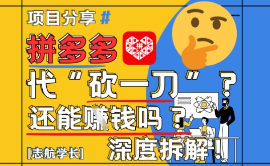 【2025最新】拼多多代坎助力项目深度拆解：还能挣钱吗?全流程玩法-爱我搜(25so)资源网