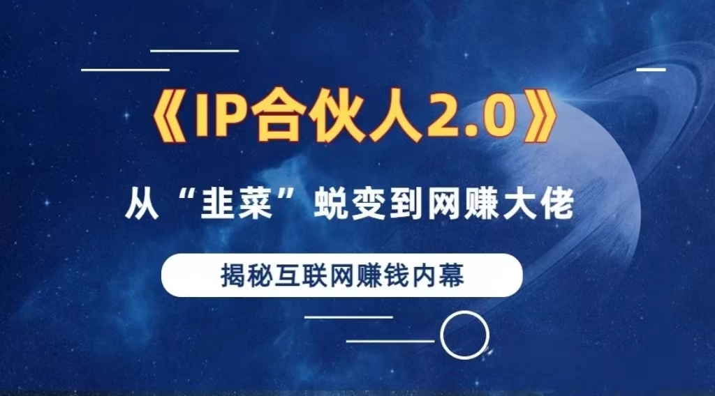 2024如何通过”知识付费“卖项目年入”百万“卖项目合伙人IP孵化训练营-爱我搜(25so)资源网